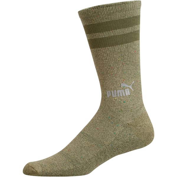 1/2 Terry Men’s Crew Socks [3 Pack], OLIVE, extralarge